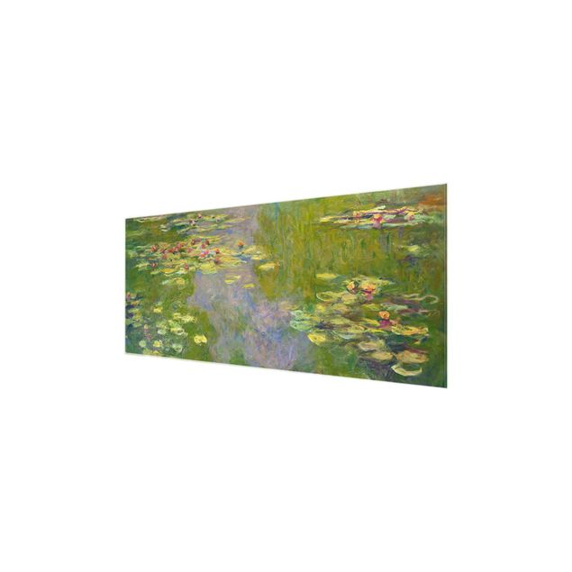 Glass prints flower Claude Monet - Green Waterlilies