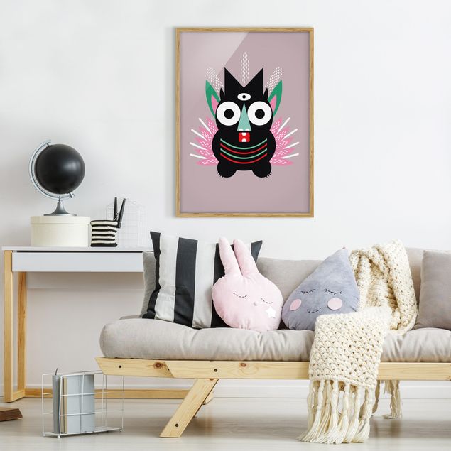 Canvas art Collage Ethno Monster - Claws
