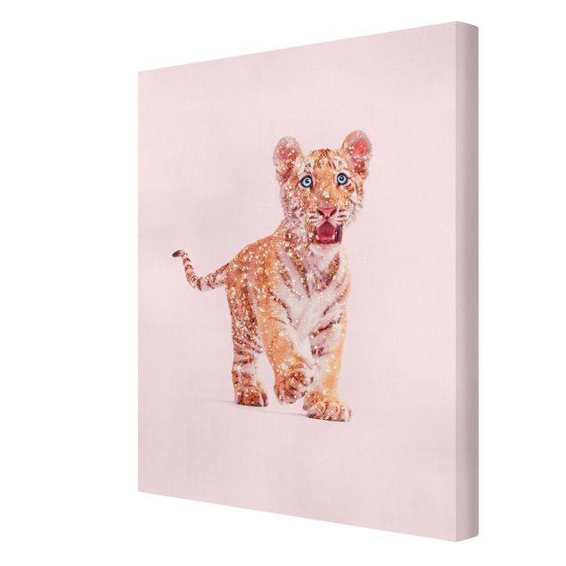 Animal wall art Tiger With Glitter