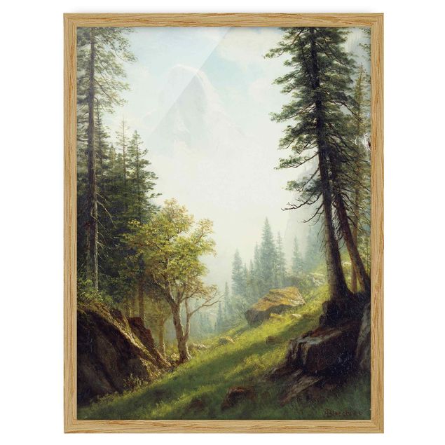 Trees on canvas Albert Bierstadt - Among the Bernese Alps