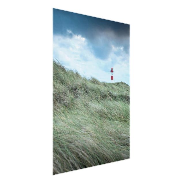 Beach canvas art Stormy Times At The Lighthouse