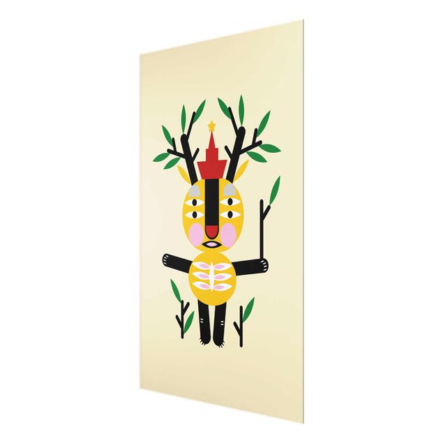 Prints animals Collage Ethno Monster - Deer