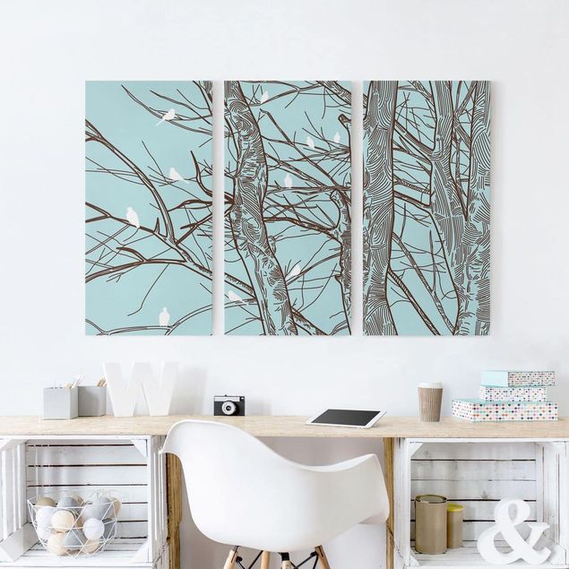 Prints landscape Winter Trees