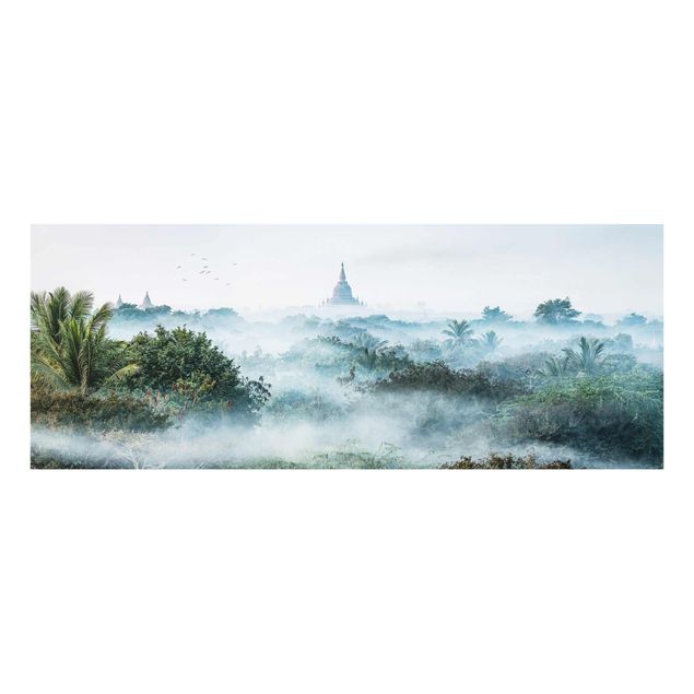 Asian prints Morning Fog Over The Jungle Of Bagan