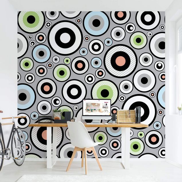 Geometric shapes wallpaper Cheery
