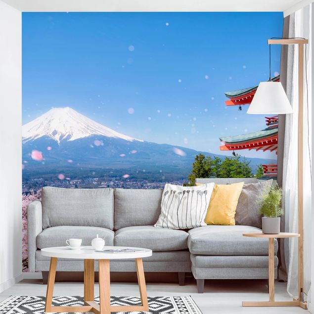 Wallpapers flower Chureito Pagoda And Mt. Fuji