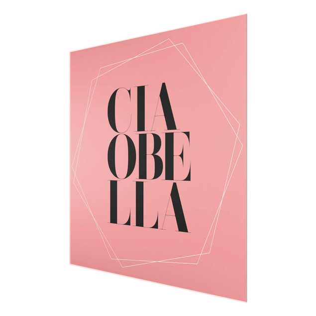 Prints Ciao Bella In Hexagons Light Pink Backdrop