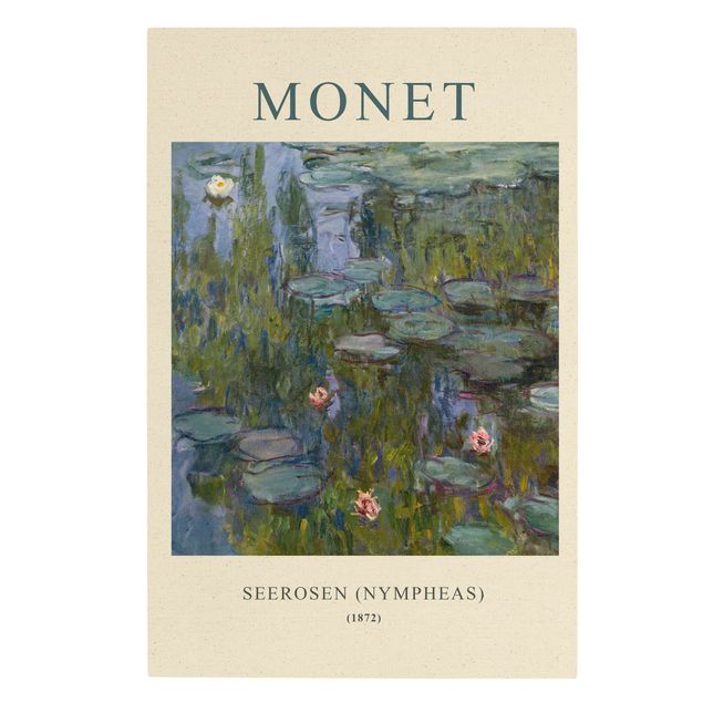 Canvas art Claude Monet - Waterlilies (Nymphaeas) - Museum Edition