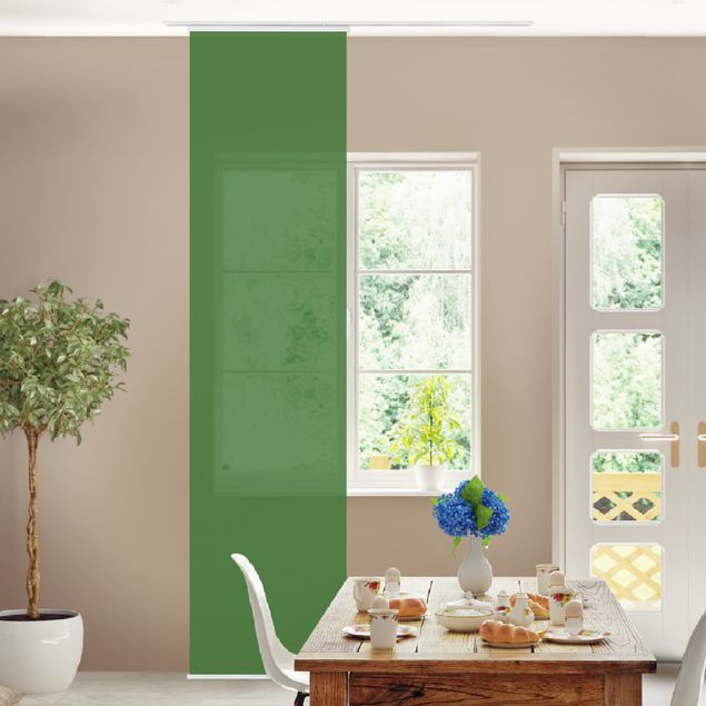Sliding panel curtains plain Colour Dark Green