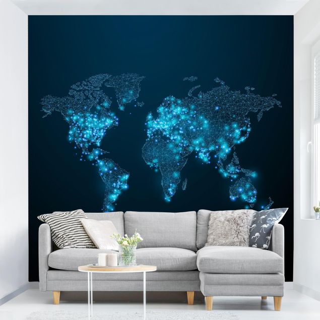 World map wallpaper Connected World World Map
