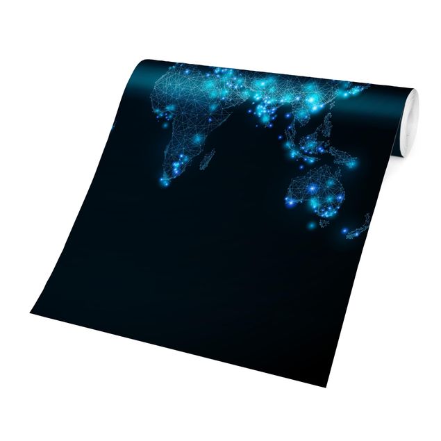 Self adhesive wallpapers Connected World World Map