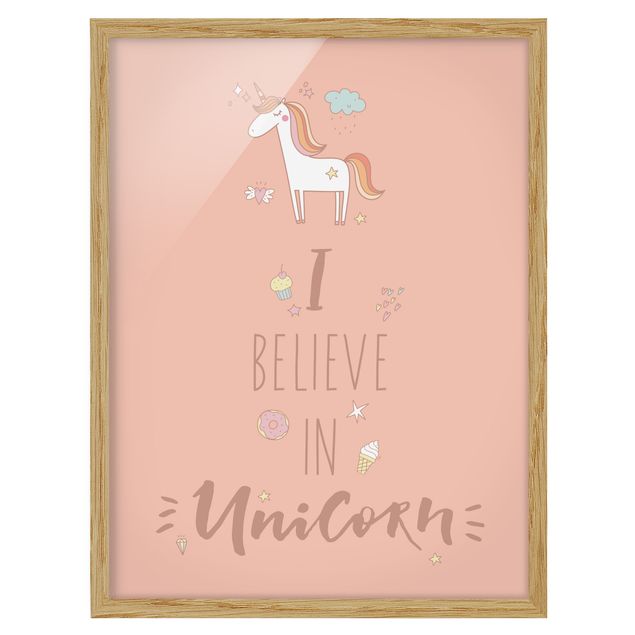 Framed quotes prints I Believe In Unicorn