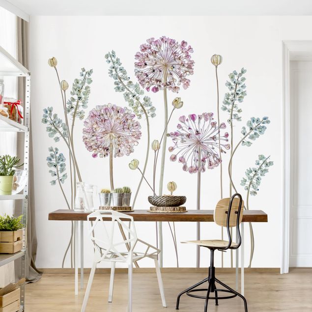 Wallpapers flower Allium Illustration