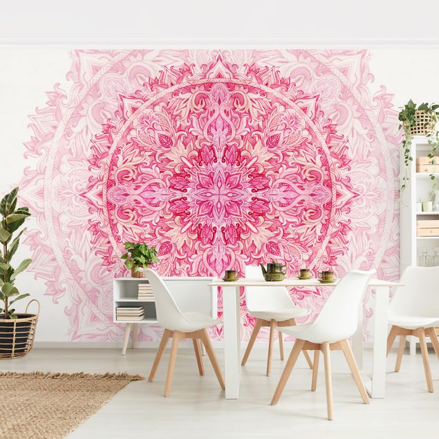 Wallpapers patterns Mandala Watercolour Ornament Pink
