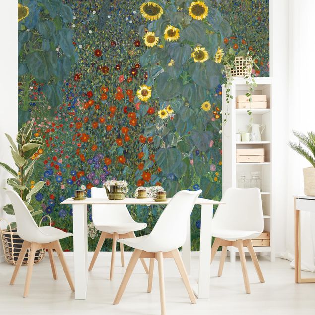 Wallpapers sunflower Gustav Klimt - Garden Sunflowers