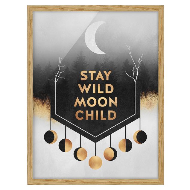 Abstract art prints Stay Wild Moon Child