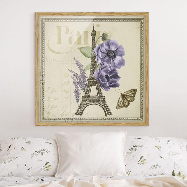 Paris art prints Paris Collage Eiffel Tower