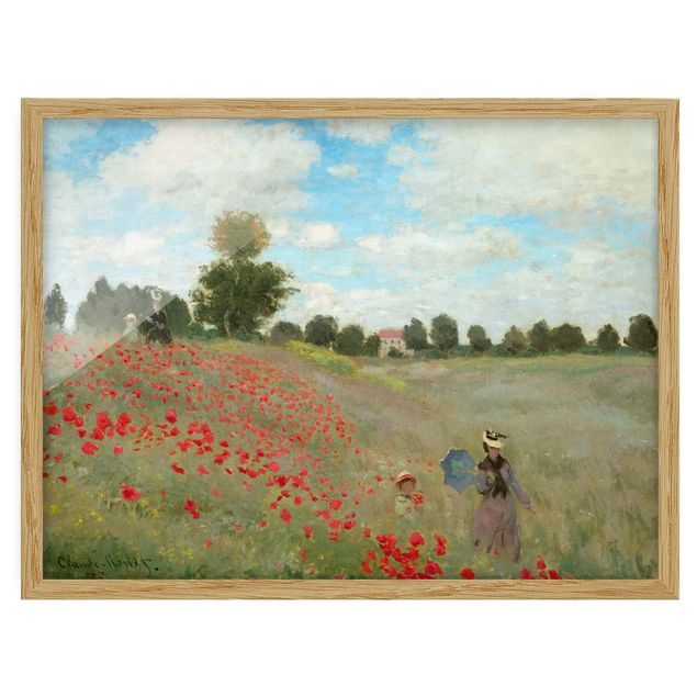 Prints landscape Claude Monet - Poppy Field Near Argenteuil