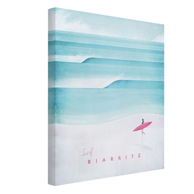 Canvas sea Travel Poster - Biarritz