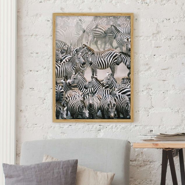 Zebra wall print Zebra Herd