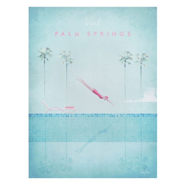 Turquoise prints Travel Poster - Palm Springs
