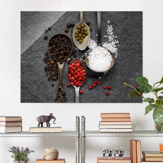 Art prints Spices On Vintage Spoons