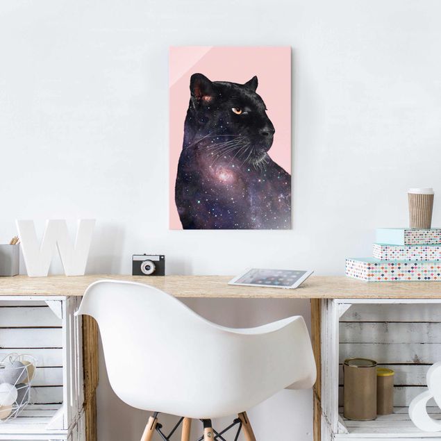 Nursery decoration Panther With Galaxy