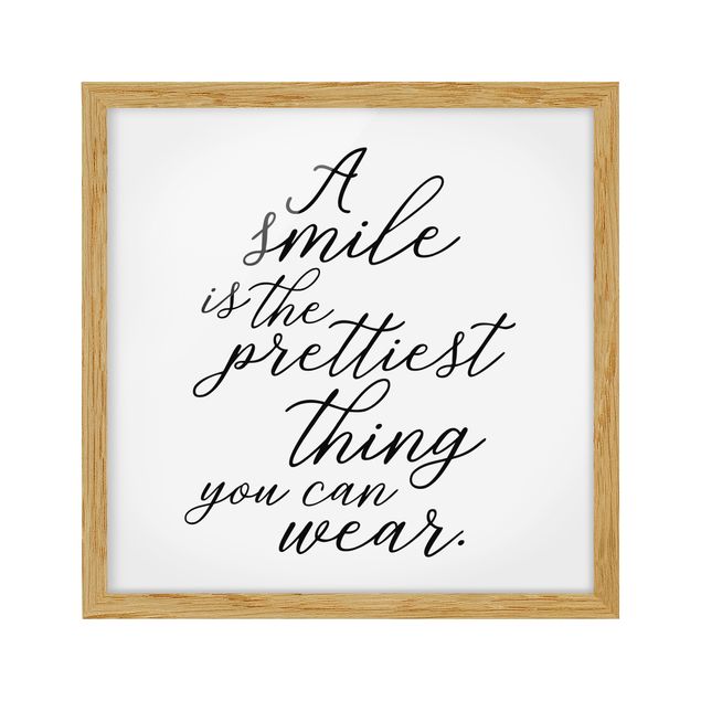 Modern art prints A Smile Is The Prettiest Thing
