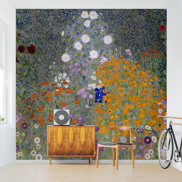 Wallpapers flower Gustav Klimt - Cottage Garden