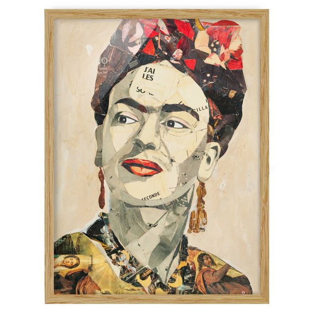Portrait canvas prints Frida Kahlo - Collage No.2
