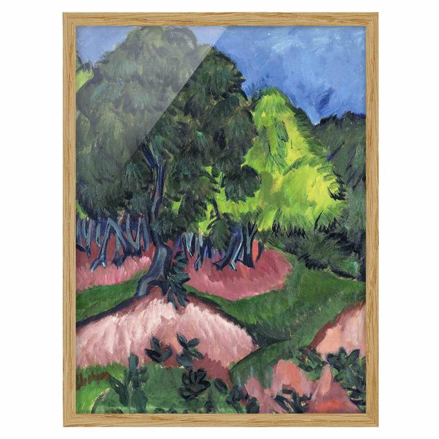 Trees on canvas Ernst Ludwig Kirchner - Landscape with Chestnut Tree