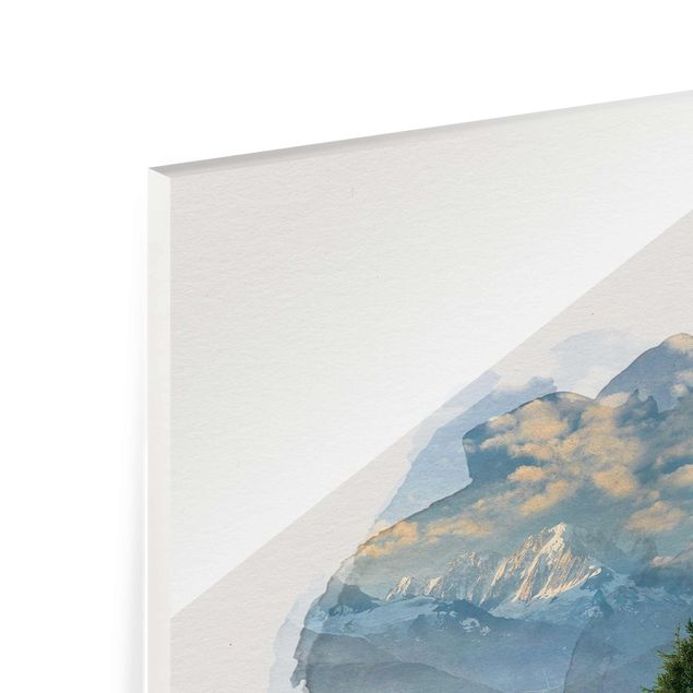 Prints trees WaterColours - Emosson Wallis Switzerland