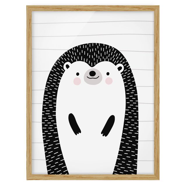 Contemporary art prints Zoo With Patterns - Hedgehog