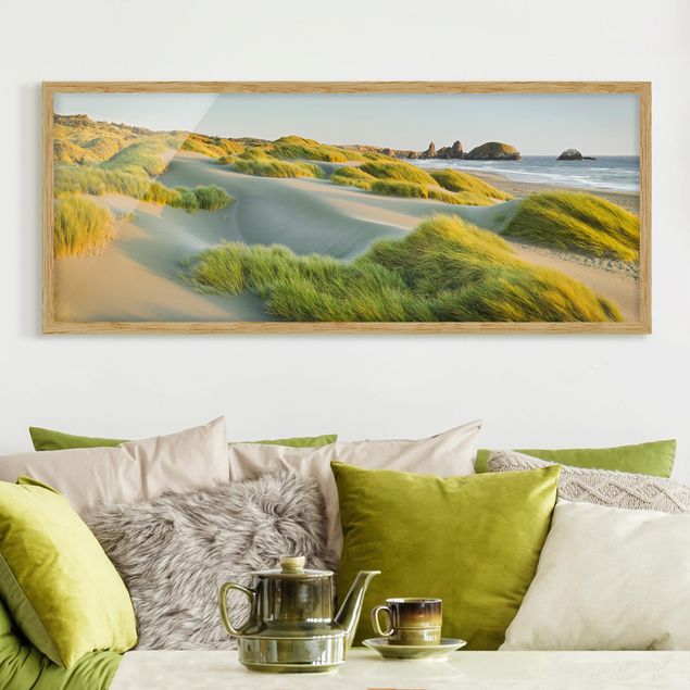 Framed beach prints Dunes And Grasses At The Sea