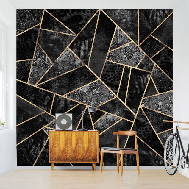 Wallpapers patterns Grey Triangles Gold