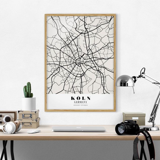Printable world map Cologne City Map - Classic