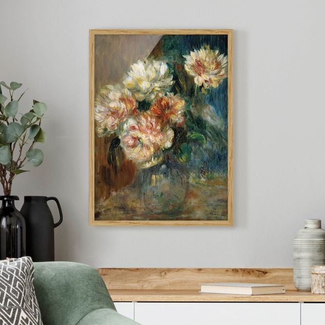 Abstract impressionism Auguste Renoir - Vase of Peonies