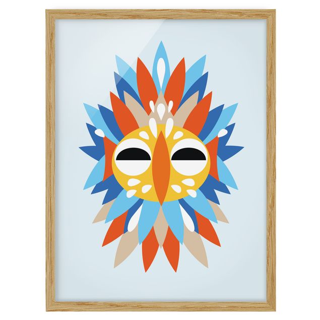 Prints animals Collage Ethnic Mask - Parrot