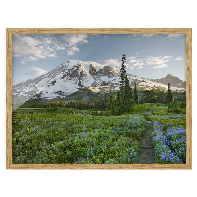 Trees on canvas Mountain View Meadow Path