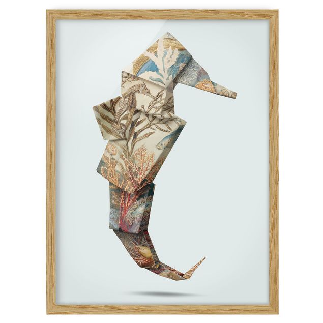 Prints animals Origami Seahorse