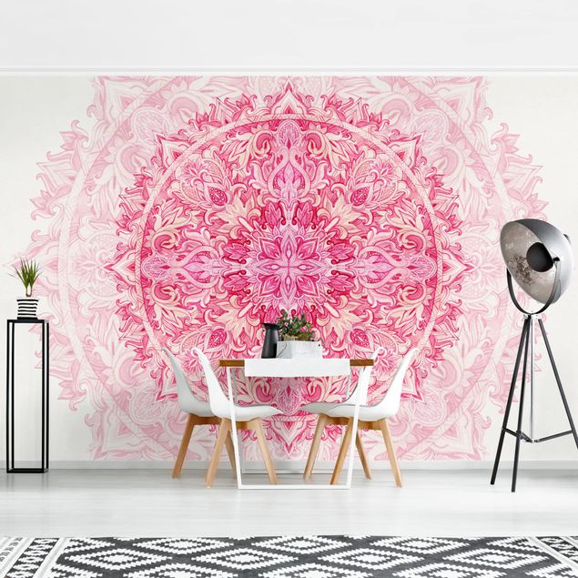 Wallpapers ornaments Mandala Watercolour Ornament Pink