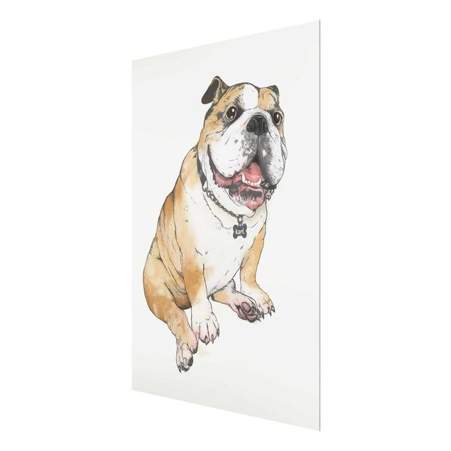 Prints animals Illustration Dog Bulldog Painting
