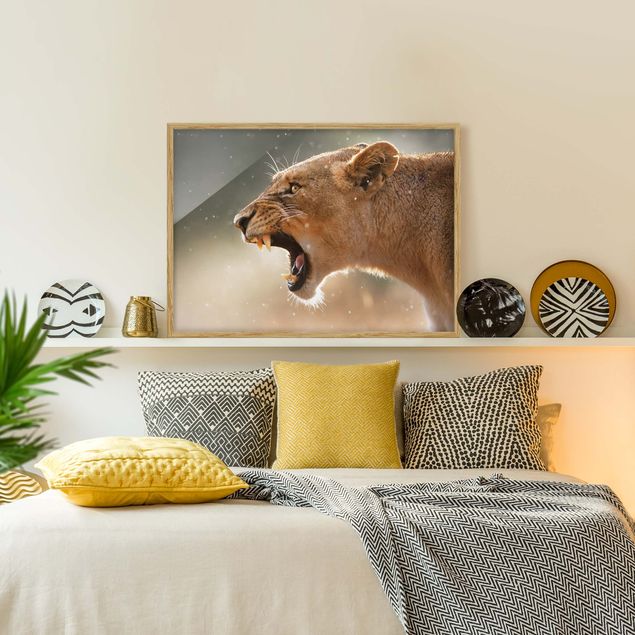 Animal wall art Lioness on the hunt