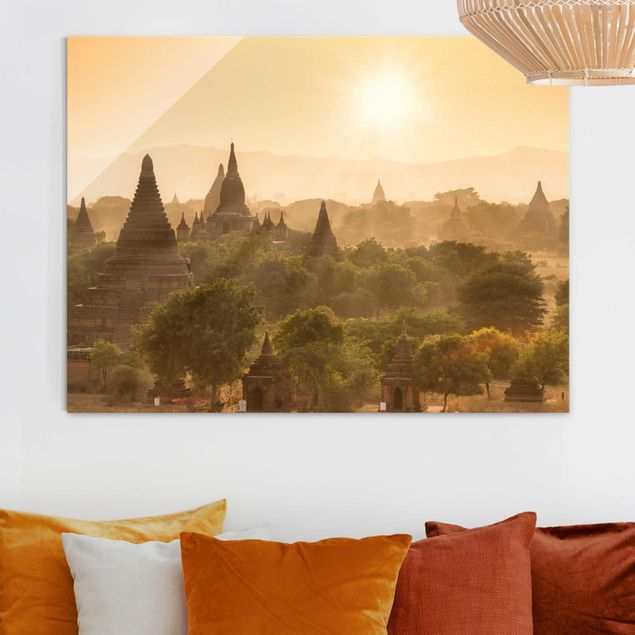 Kitchen Sun Setting Over Bagan