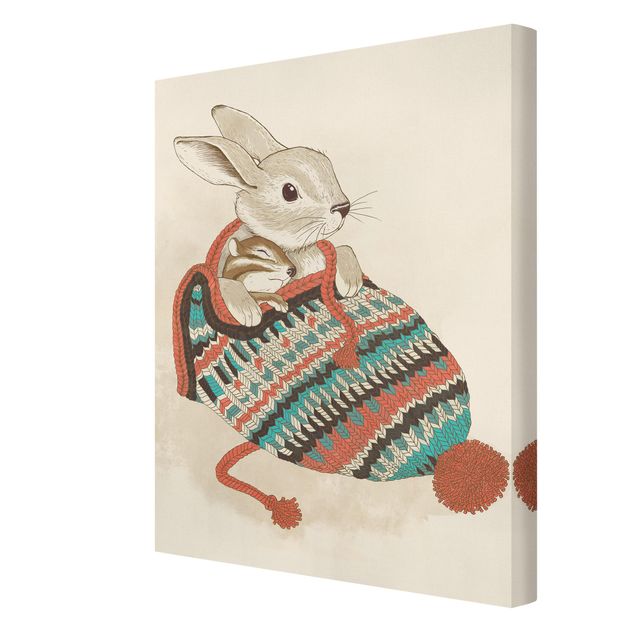 Laura Graves Art Illustration Cuddly Santander Rabbit In Hat