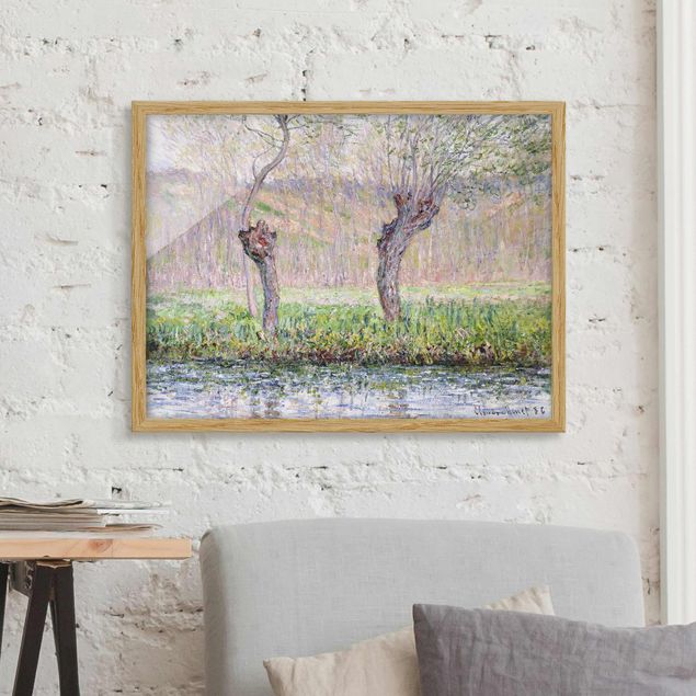 Paintings of impressionism Claude Monet - Willow Trees Spring