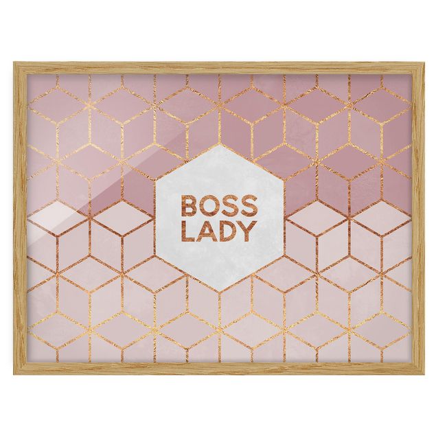 Prints abstract Boss Lady Hexagons Pink
