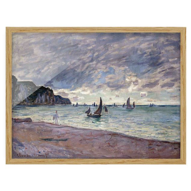 Art style Claude Monet - Fishing Boats In Front Of The Beach And Cliffs Of Pourville