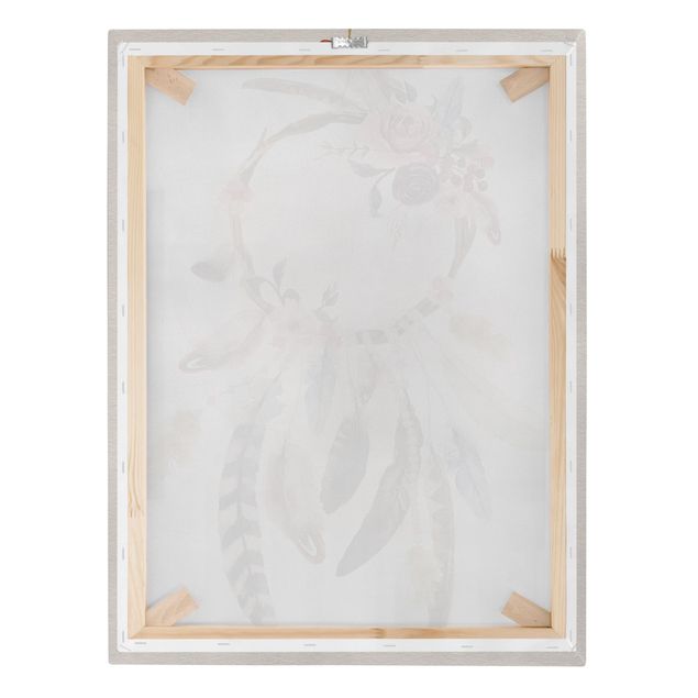 Wall art prints Dream Catcher With Roses And Feathers