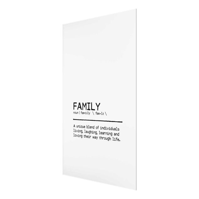 Glas Magnetboard Definition Family Unique